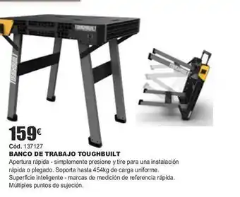 Ferrcash Banco de trabajo toughbuilt oferta