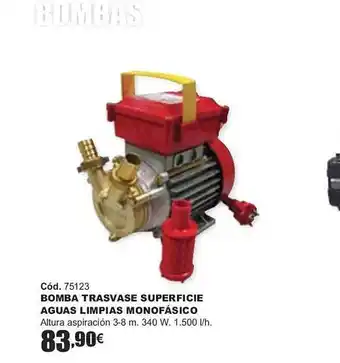 Ferrcash Bomba trasvase superficie aguas limpias monofásico oferta