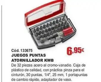 Ferrcash Juegos puntas atornillador kwb oferta