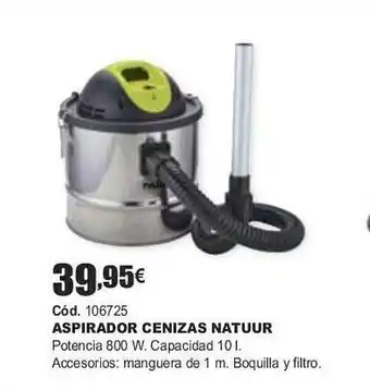Ferrcash Aspirador cenizas natuur oferta