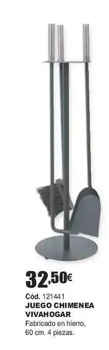 Ferrcash Juego chimenea vivahogar oferta