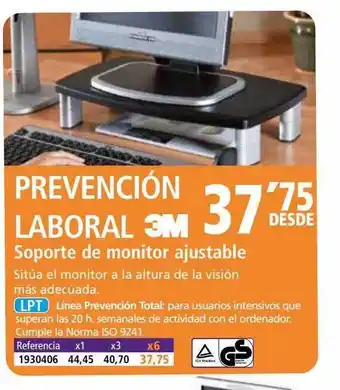 Folder Laboral 3m soporte de monitor ajustable oferta