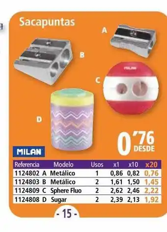 Folder Milan sacapuntas oferta