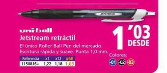 Folder Uni-ball jetstream retráctil oferta