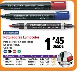 Folder Staedtler rotuladores lumocolor oferta