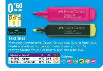 Folder Textiner marcador fluorescente faber-castell oferta