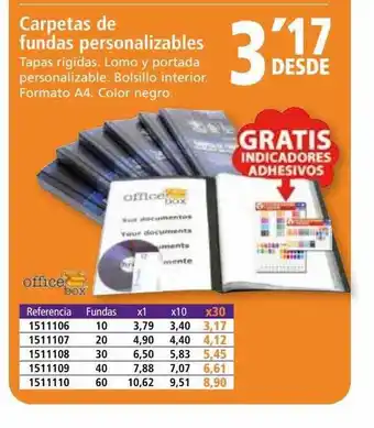 Folder Carpetas de fundas personalizables office box oferta