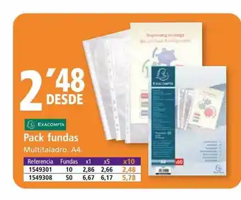 Folder Exacompta pack fundas oferta