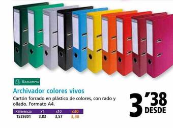Folder Exacompta archivador colores vivos oferta