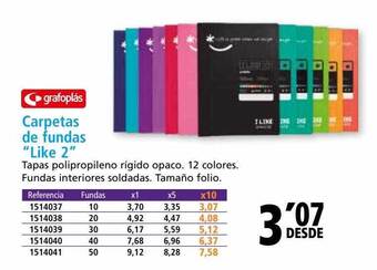 Folder Grafoplás carpetas de fundas oferta