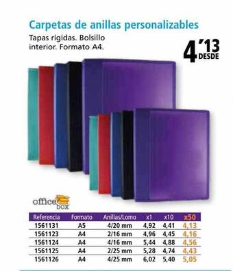 Folder Office box carpetas de anillas personalizables oferta