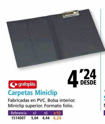 Folder Grafoplás carpetas miniclip oferta