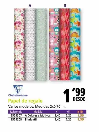 Folder Clairefontaine papel de regalo oferta