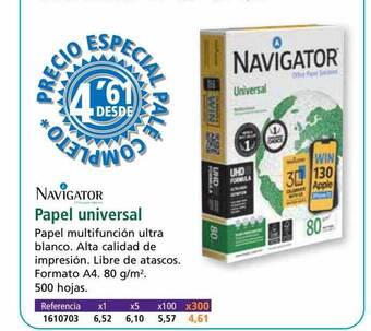 Folder Navigator papel universal oferta