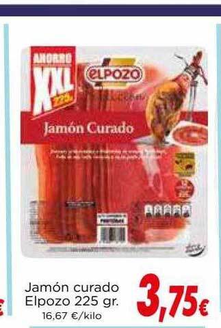 Supermercados Piedra Jamón curado elpozo oferta