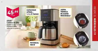 ALDI Ambiano cafetera de filtro oferta