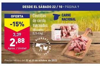 ALDI Costillas de cerdo troceadas oferta