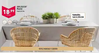 ALDI Home creation mantel aspecto de lino oferta