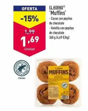 ALDI El horno 'muffins' oferta