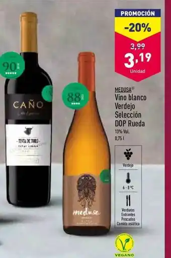ALDI Medusa vino blanco verdejo selección dop rueda oferta