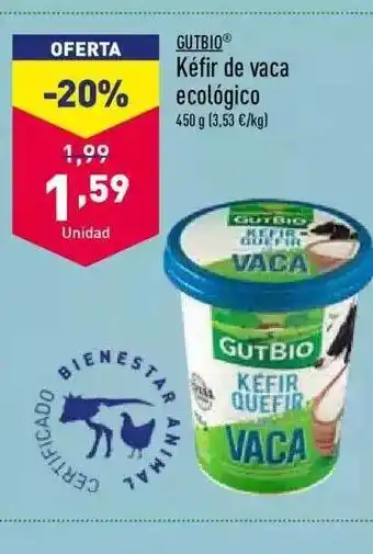 ALDI Gutbio kéfir de vaca ecológico oferta