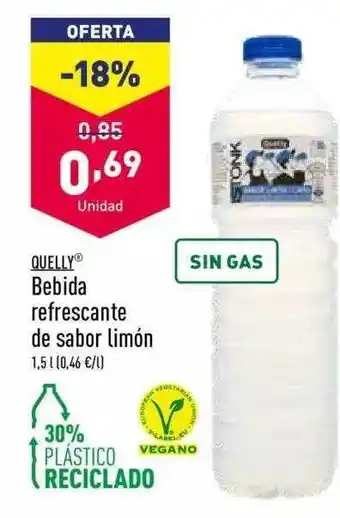 ALDI Quelly bebida refrescante de sabor limón oferta
