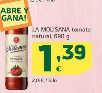 HiperDino La molisana tomate natural oferta