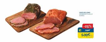 Cash Ecofamilia Cinta de lomo adobada o ajillo duroc oferta