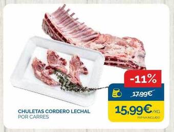 Cash Ecofamilia Chuletas cordero lechal por carres oferta
