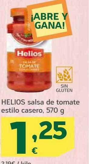HiperDino Helios salsa de tomate estilo casero oferta
