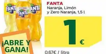 HiperDino Fanta naranja, limón y zero naranja oferta