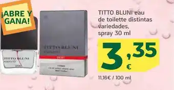 HiperDino Titto bluni eau de toilette distintas variedades spray oferta