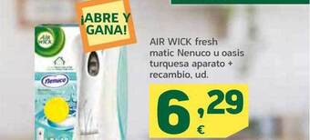 HiperDino Air wick fresh matic nenuco u oasis turquesa aparato + recambio oferta