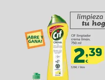HiperDino Cif limpiador crema limóñ oferta