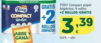 HiperDino Foxy compact papel higiénico oferta