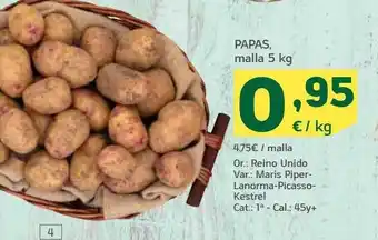 HiperDino Papas malla 5kg oferta