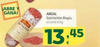 HiperDino Argal salchichón regio oferta