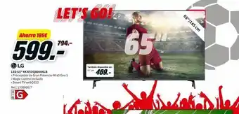 MediaMarkt Ahorro 195€ magic control incluido - smart tv web0522 ref:: 1530906/7 aig lg led 65" 4k 65uq80006lb • procesador de gr oferta