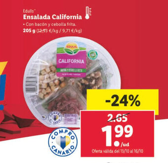 Lidl Ensalada California oferta