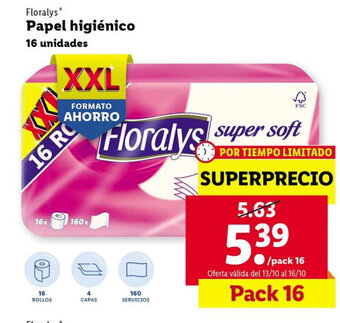 Lidl Floralys Papel Higiénico oferta