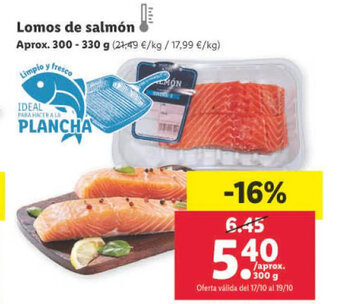 Lidl Lomos de salmón oferta