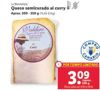 Lidl Queso Semicurado al curry oferta