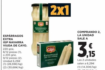 Hipercor Espárragos Extra IGP Navarra Viuda De Cayo oferta