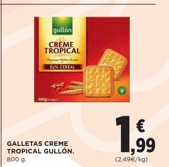 Hipercor Galletas Creme Tropical Gullón oferta