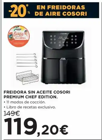 Hipercor Freidora Sin Aceite Cosori Premium Chef Edition oferta