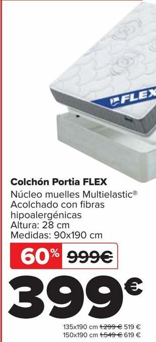 Carrefour Colchón portia flex oferta