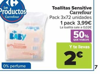 Carrefour Toallitas sensitive carrefour oferta