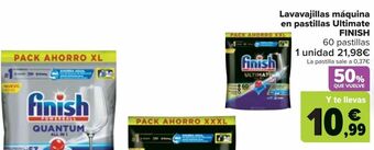 Carrefour Lavavajillas máquina en pastillas ultimate finish oferta