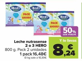 Carrefour Leche nutrasense 2 o 3 hero oferta