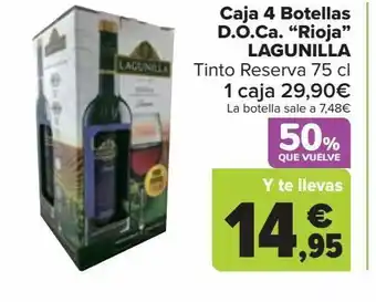 Carrefour Caja 4 botellas d.o. ca. "rioja" lagunilla tinto oferta